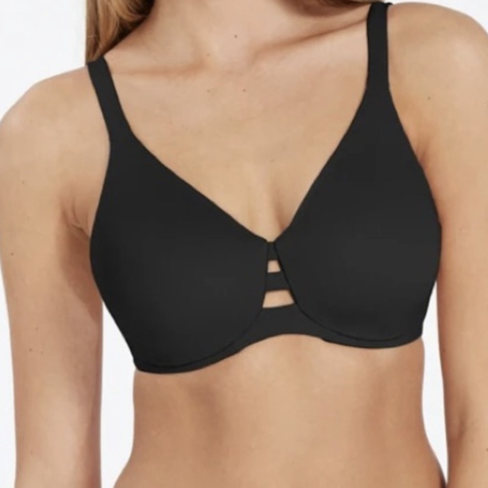 Spanx Black Low Profile Minimizer Bra Sz 34DDD